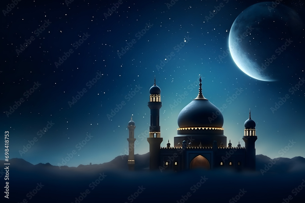 ramadan Kareem, Ramadan crescent moon, Eid Mubarak Islamic festival social media banner and Eid Mubarak Post Template, islam