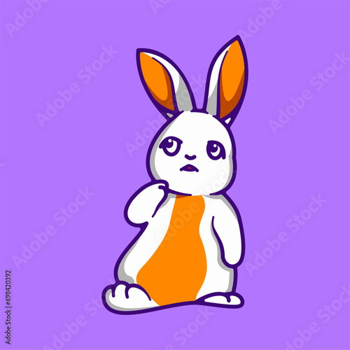 A rabbit looks confused