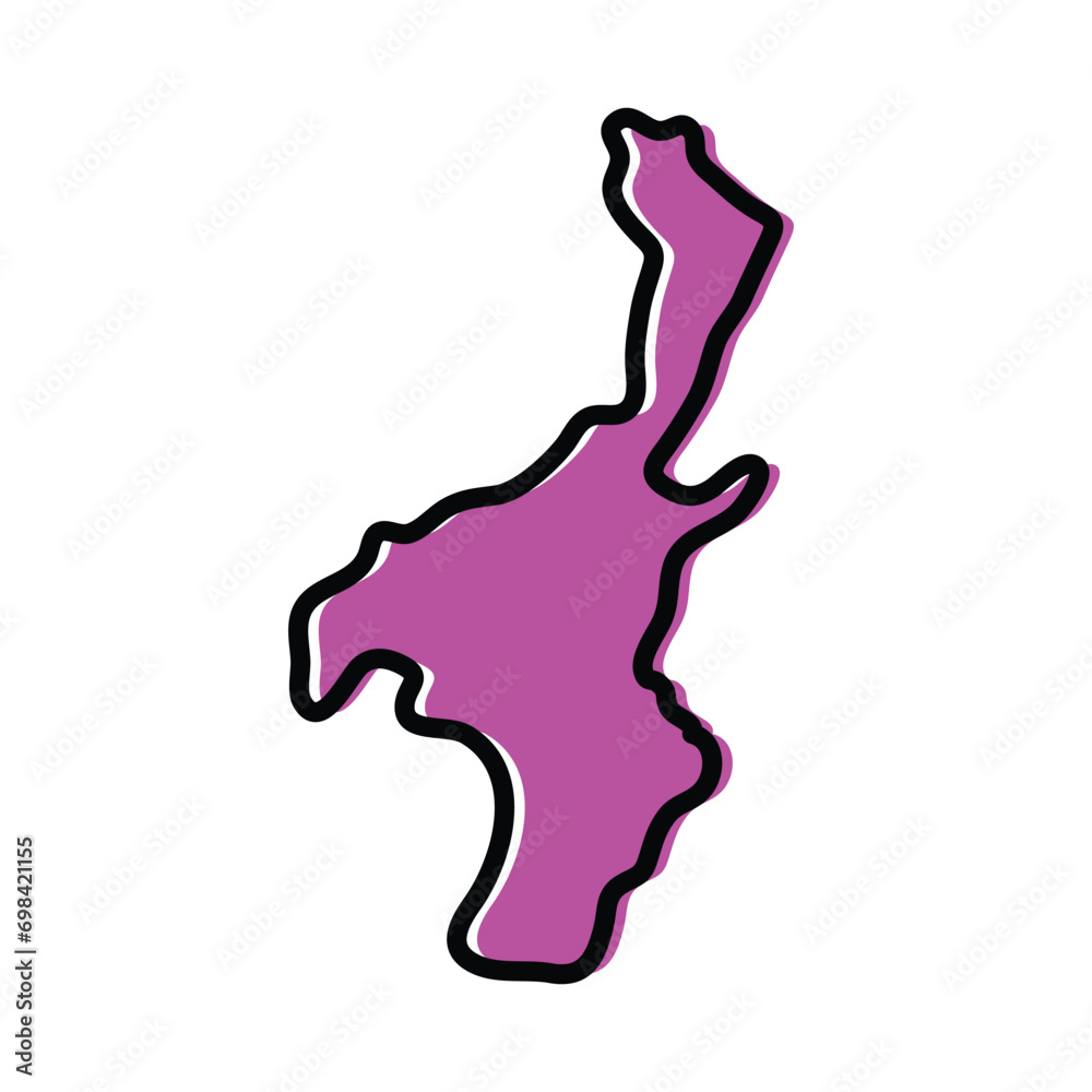 Muyinga province of Burundi vector map. Muyinga province of Burundi vector map.