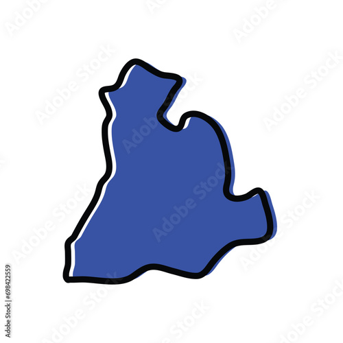 Sud-Ubangi province of the Democratic Republic of the Congo vector map. photo