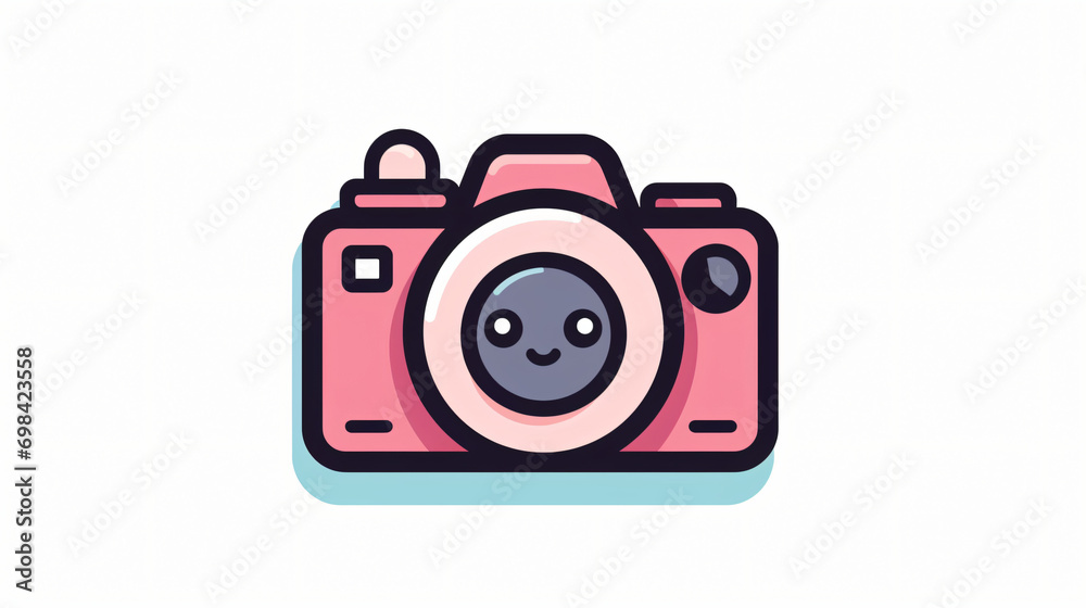 Cute camera simple icon