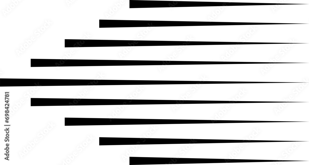 Comic speed motion lines. Horizontal fast motion lines for comic books. Vector illustration. Comic speed motion lines. Horizontal fast motion lines for comic books. Vector illustration.