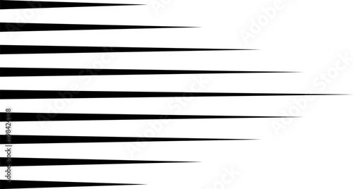 Comic speed motion lines. Horizontal fast motion lines for comic books. Vector illustration.