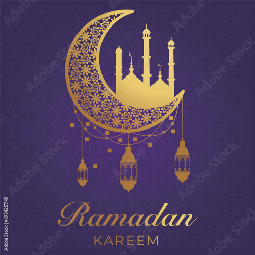 Ramadhan Eid Mubarak background greeting card