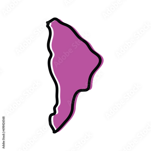 Afar region of Ethiopia vector map design.