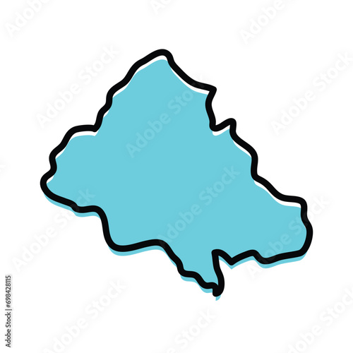 Ngounie province of Gabon vector map. photo