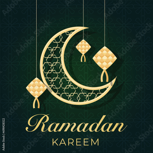 Ramadhan Eid Mubarak background greeting card