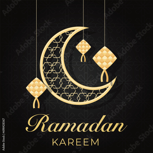 Ramadhan Eid Mubarak background greeting card