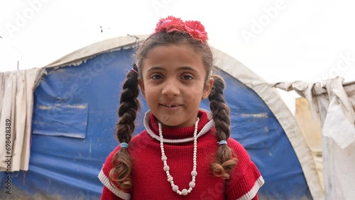 Syrian refugee children suffer from tragic humanitarian conditions in the winter.