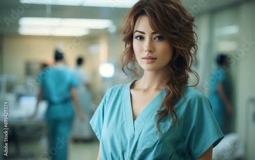 Medical Professional Woman in Scrubs