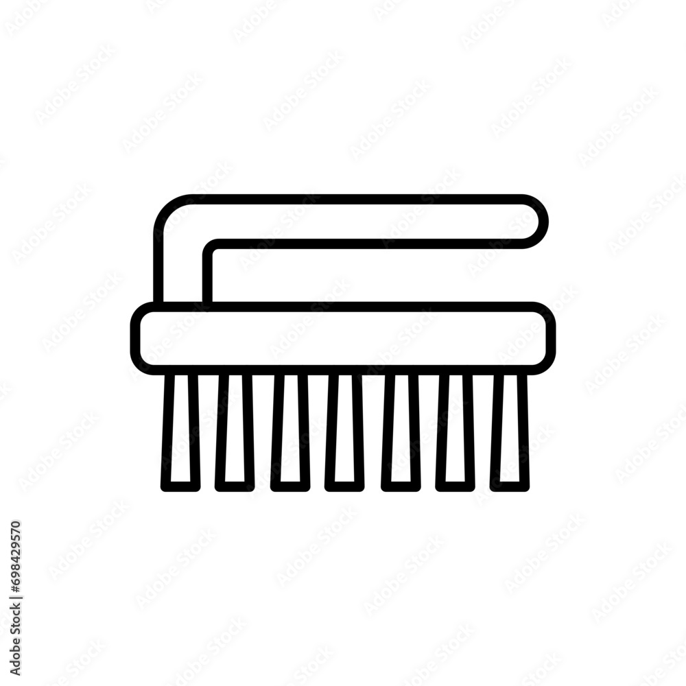 Hand brush outline icons, laundry minimalist vector illustration ,simple transparent graphic element .Isolated on white background