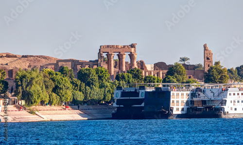 View of Kom Ombo temple from the Nile River - Egypt photo