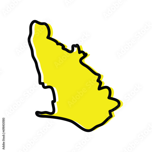 Western Region of Ghana vector map graphic