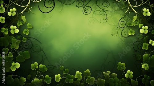 st patrick day background "Irish Elegance: St. Patrick's Day Greenery Background