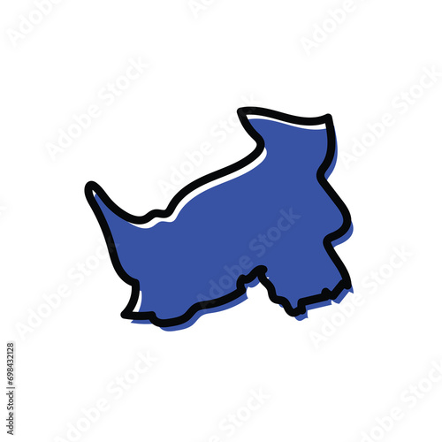 Logone Oriental region of Chad vector map illustration.