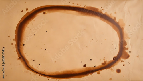 Abstract coffee stain texture background on paper
