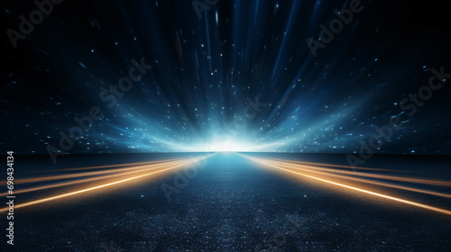 Road and effect light background for advertising