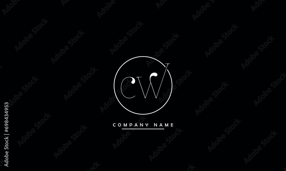 CW, WC, C, W Abstract Letters Logo Monogram