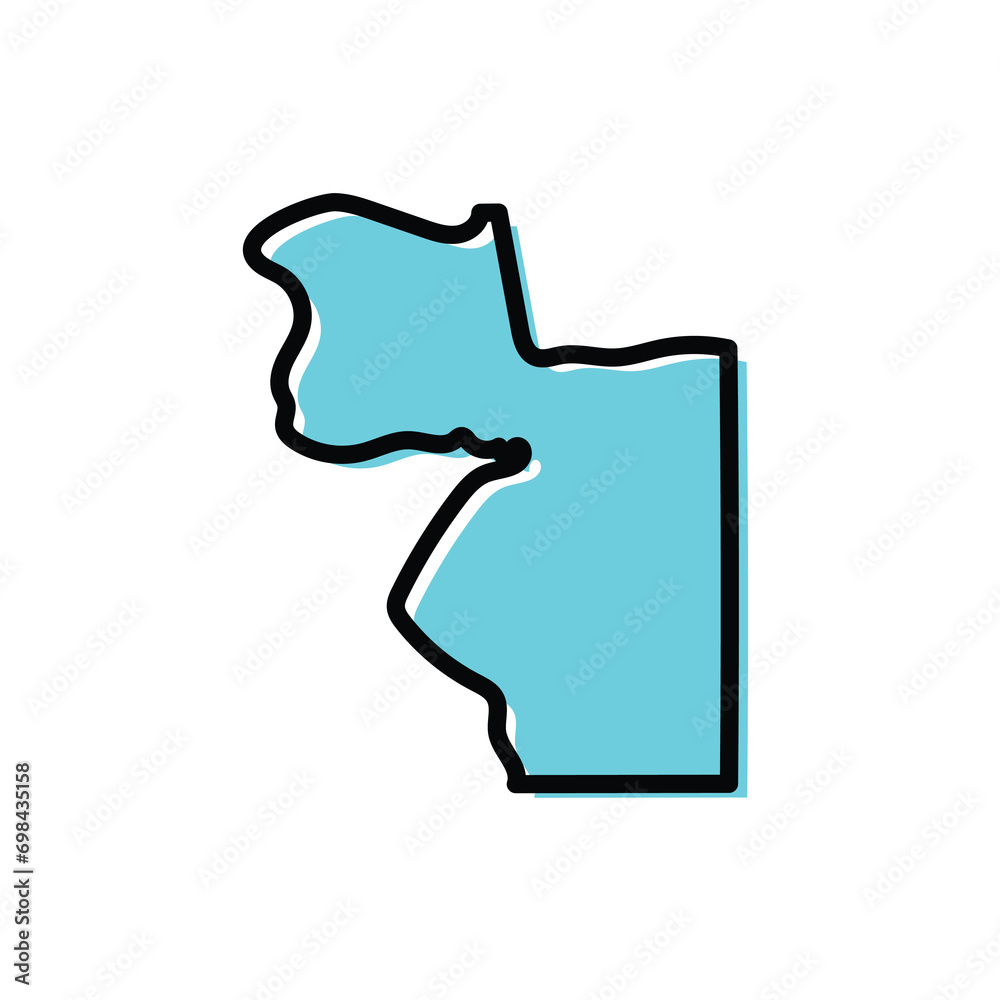 Wele-Nzas region Equatorial Guinea map design. Wele-Nzas region Equatorial Guinea map design.