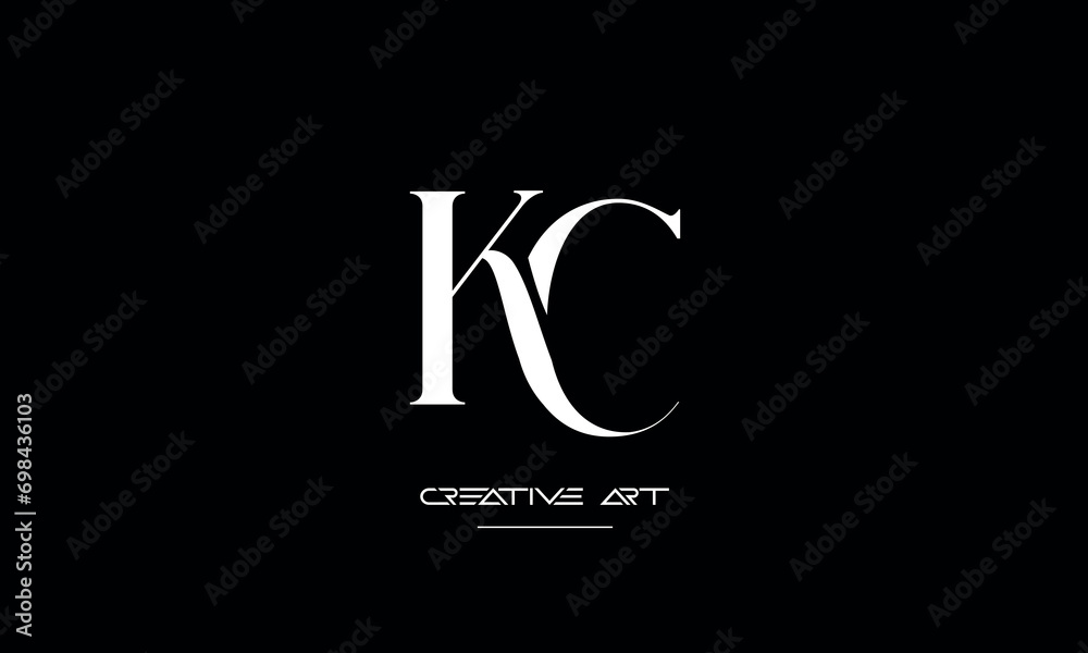 CK, KC, C, K abstract letters logo monogram CK, KC, C, K abstract letters logo monogram