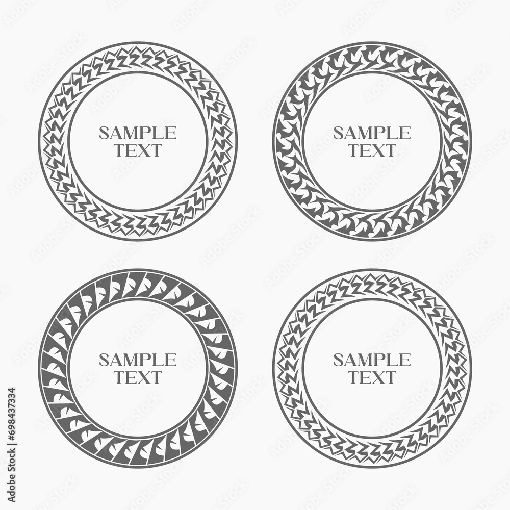 set of circle frame decoration set of circle frame decoration