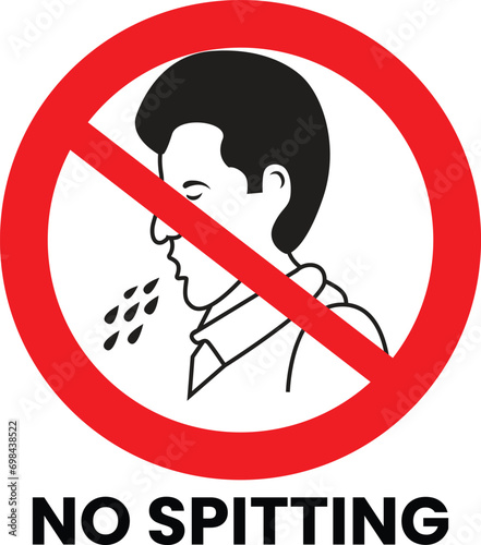 No spitting symbol vector photo