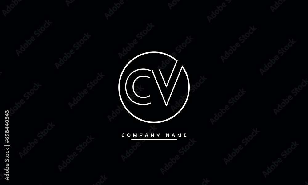 CV, VC, C, V Abstract Letters Logo Monogram CV, VC, C, V Abstract Letters Logo Monogram