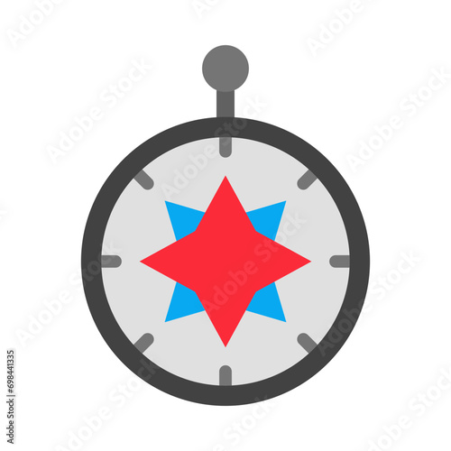 Compass Vector Flat Icon Design