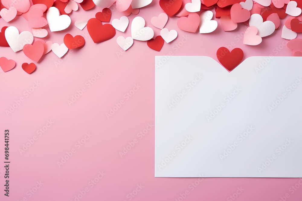 Greeting Card for valentine's day concept, mockup style