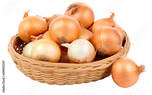 Onion Basket Delight isolated on transparent Background