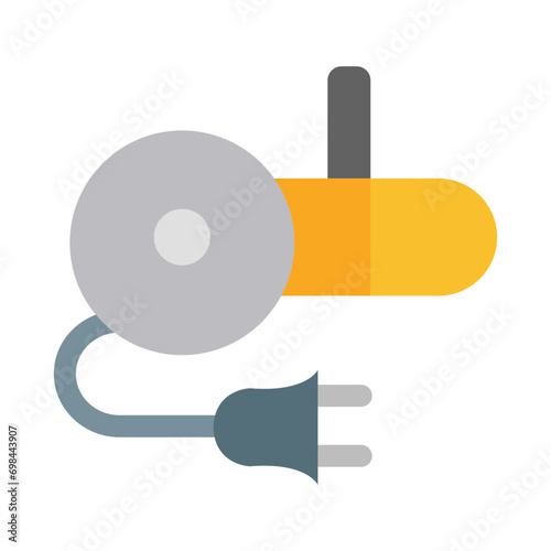 Angle Grinder Vector Flat Icon Design