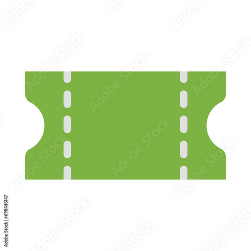 Football Ticket Vector Flat Icon Design