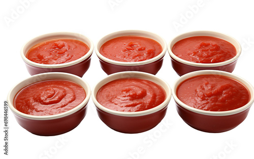 Collection of Tomato Sauce Dishes isolated on transparent Background