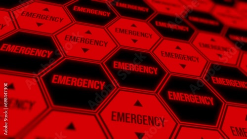 緊急 警告 危険 エマージェンシー,六角形,,Emergency,warning,caution,danger,red,black,hexagon CG