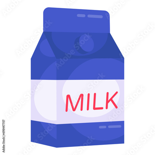 A unique design icon of milk pack 

