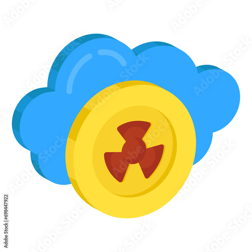 Unique design icon of acidic rain

