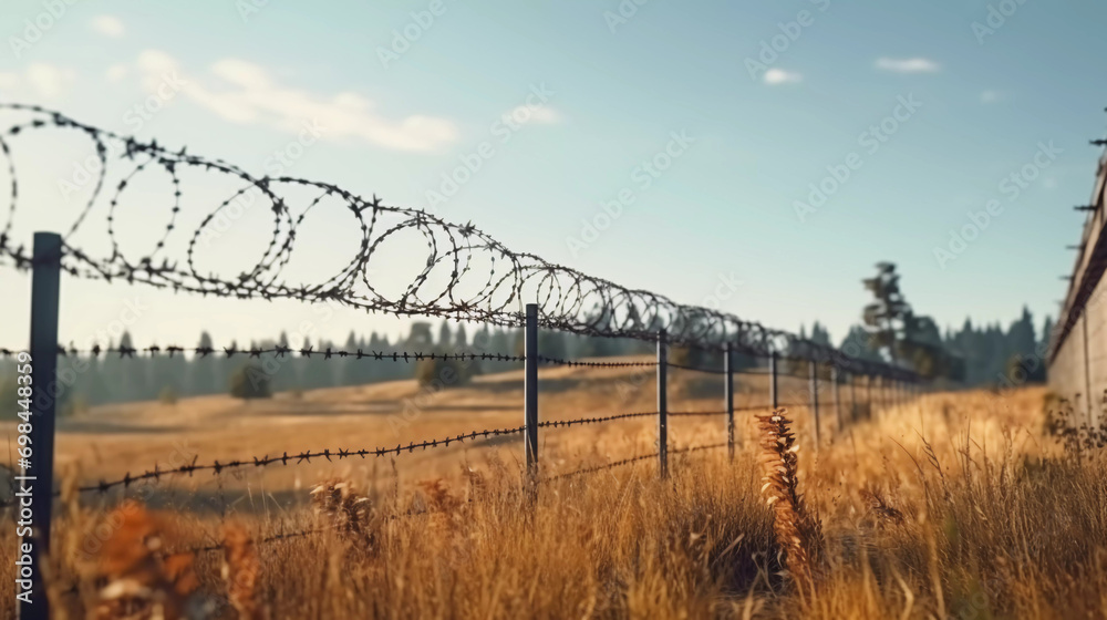landscape with a fence landscape with a fence