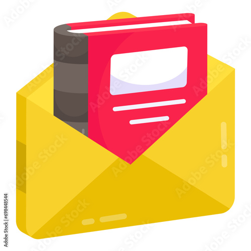 Editable design icon of educational mail

