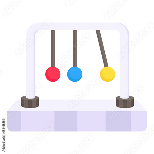 An editable design icon of newton's cradle 

