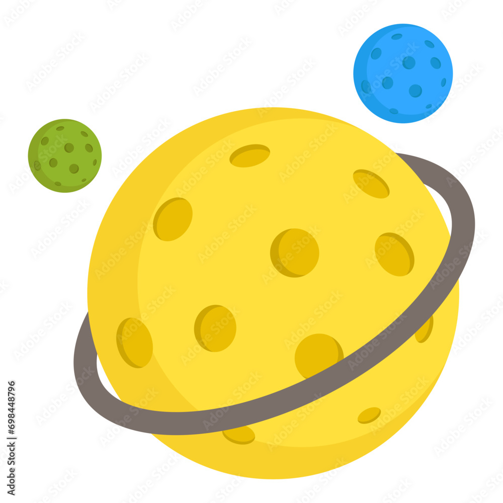 Editable design icon of revolving planet
Editable design icon of revolving planet