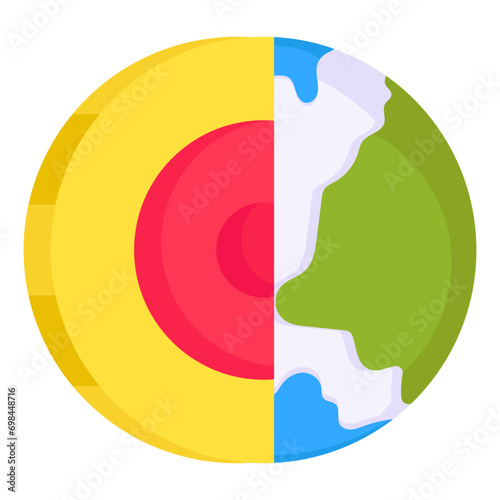 An icon design of ozone hole

