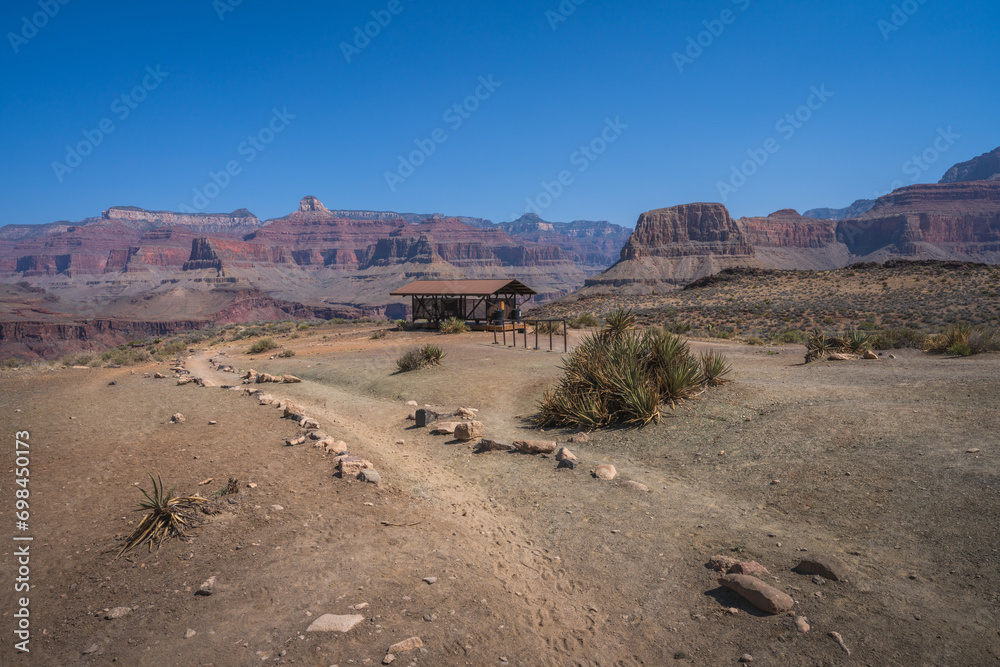 hiking the south kaibab trail in the grand canyon national park, arizona, usa