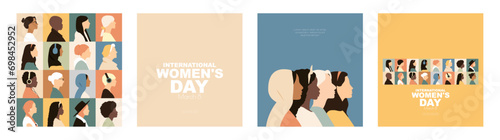 Set for International Women's Day. Modern colour design. photo