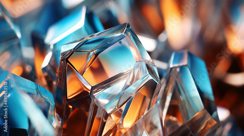 Amazing macro closeup of geometric crystal