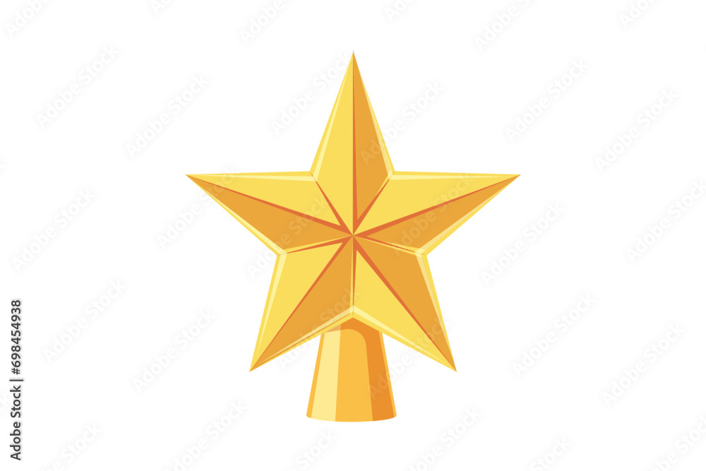 Fototapeta premium Star Christmas Tree Decoration Sticker