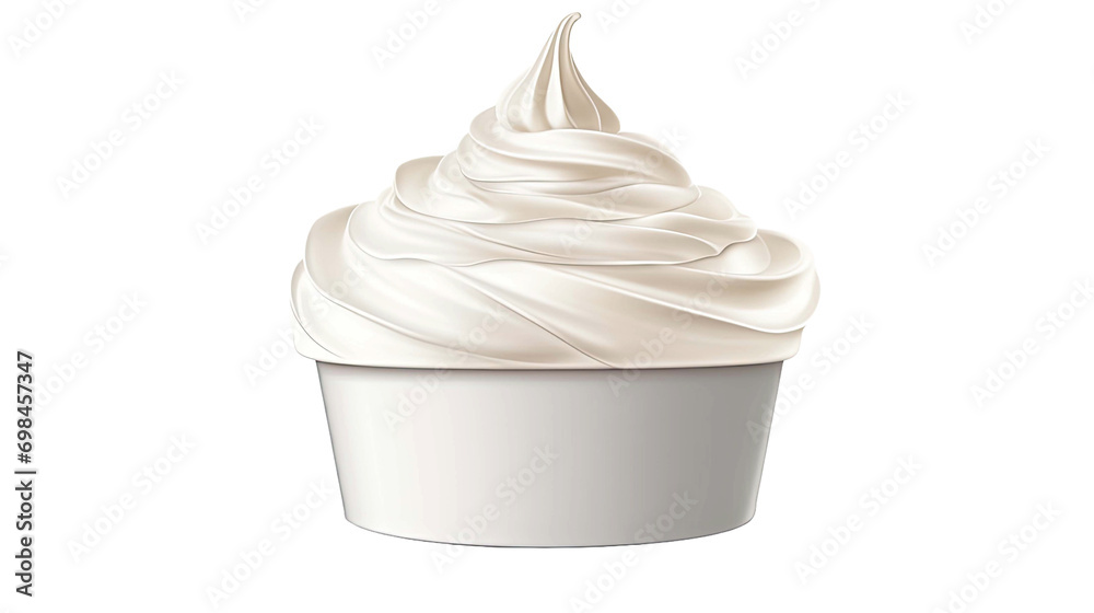 Whipped cream isolated on transparent or white background Whipped cream isolated on transparent or white background