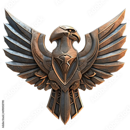 eagle with wings and shield