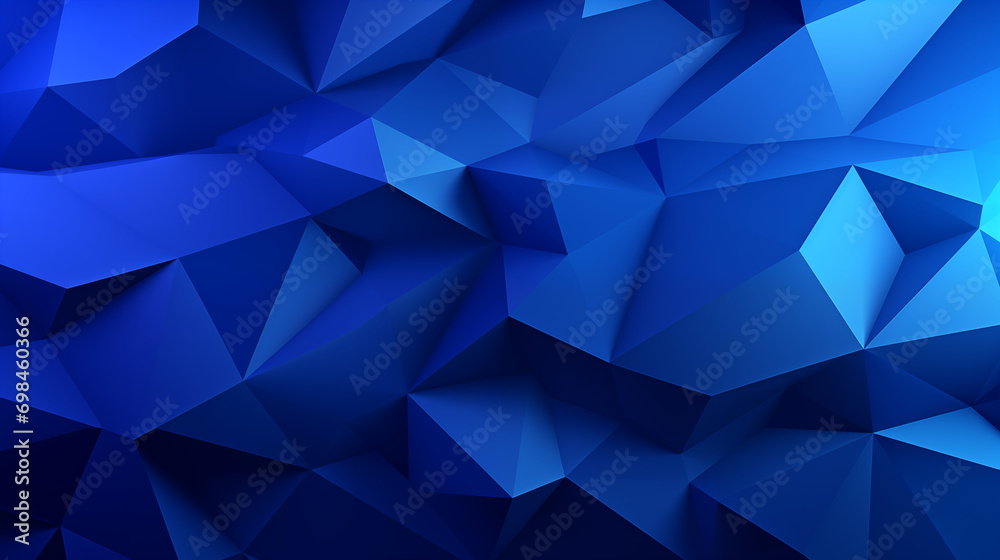 Polygon Cobalt Abstract Geometric Background