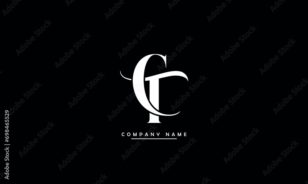 Obraz premium CT, TC, C, T Abstract Letters Logo Monogram