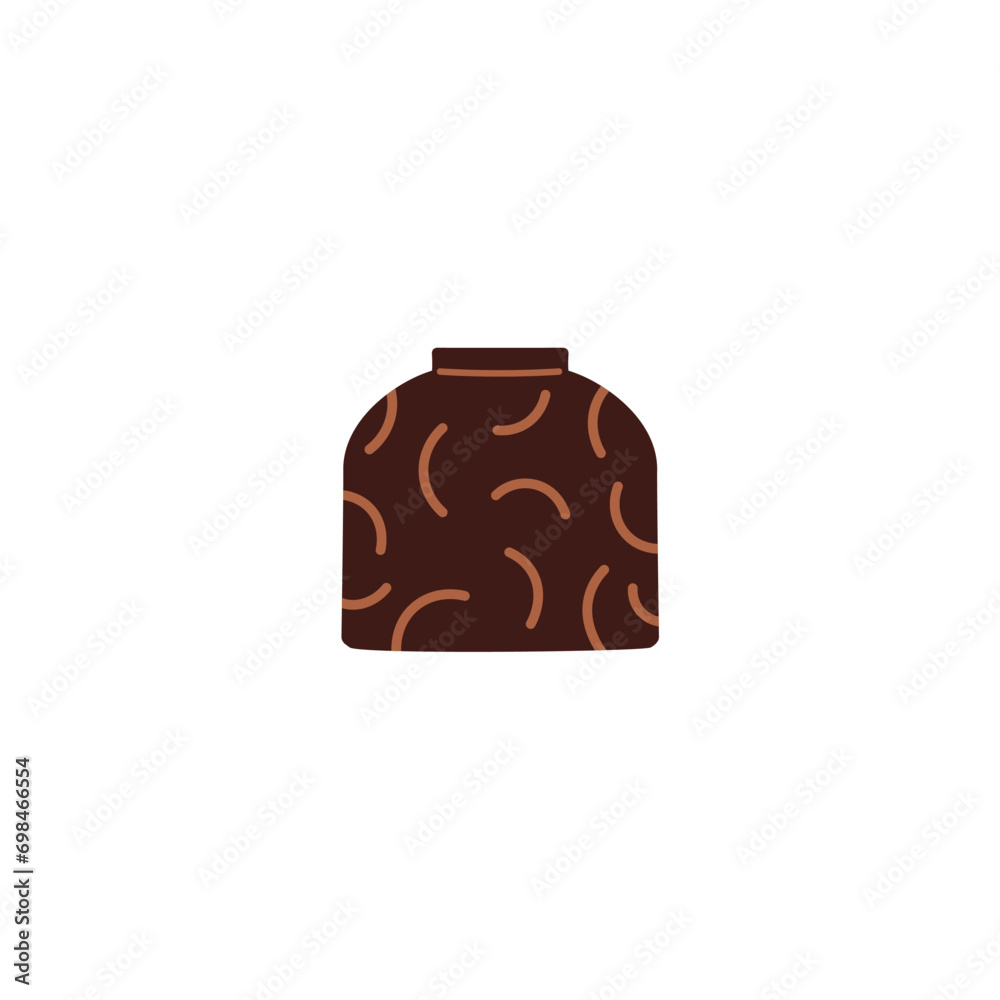 vector brown pot element vector vector brown pot element vector
